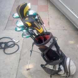 Golf Clubs And Gallaway Golf Bag