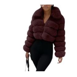 New Winter Faux Fur Coat for Women Zip Up Wedding Jacket Short Fluffy Wrap Shawl Warm Outwear Tops