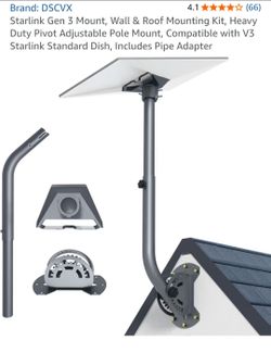 Starlink Gen 3 Mount Adjustable Wall & Roof Pole Mounting Kit