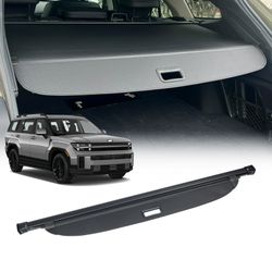 Hyundai Santa Fe 2024 2025 2026, Anti-Peeping Rear Trunk Cover Luggage Privacy Security Shield Shade(Carbon Fiber)