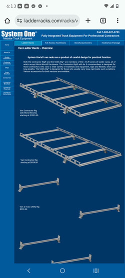 Van ladder racks