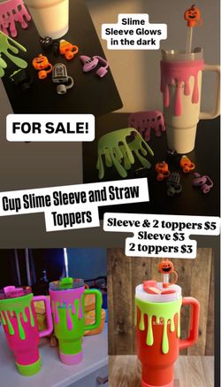 Slime sleeves and Halloween toppers