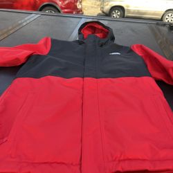 North Face Windbreaker Red And Black 