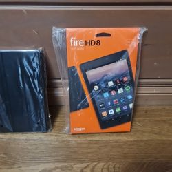 Brand New Amazon Fire HD 8 With Free Case 16 GB, Wi-Fi, 8 in - Black