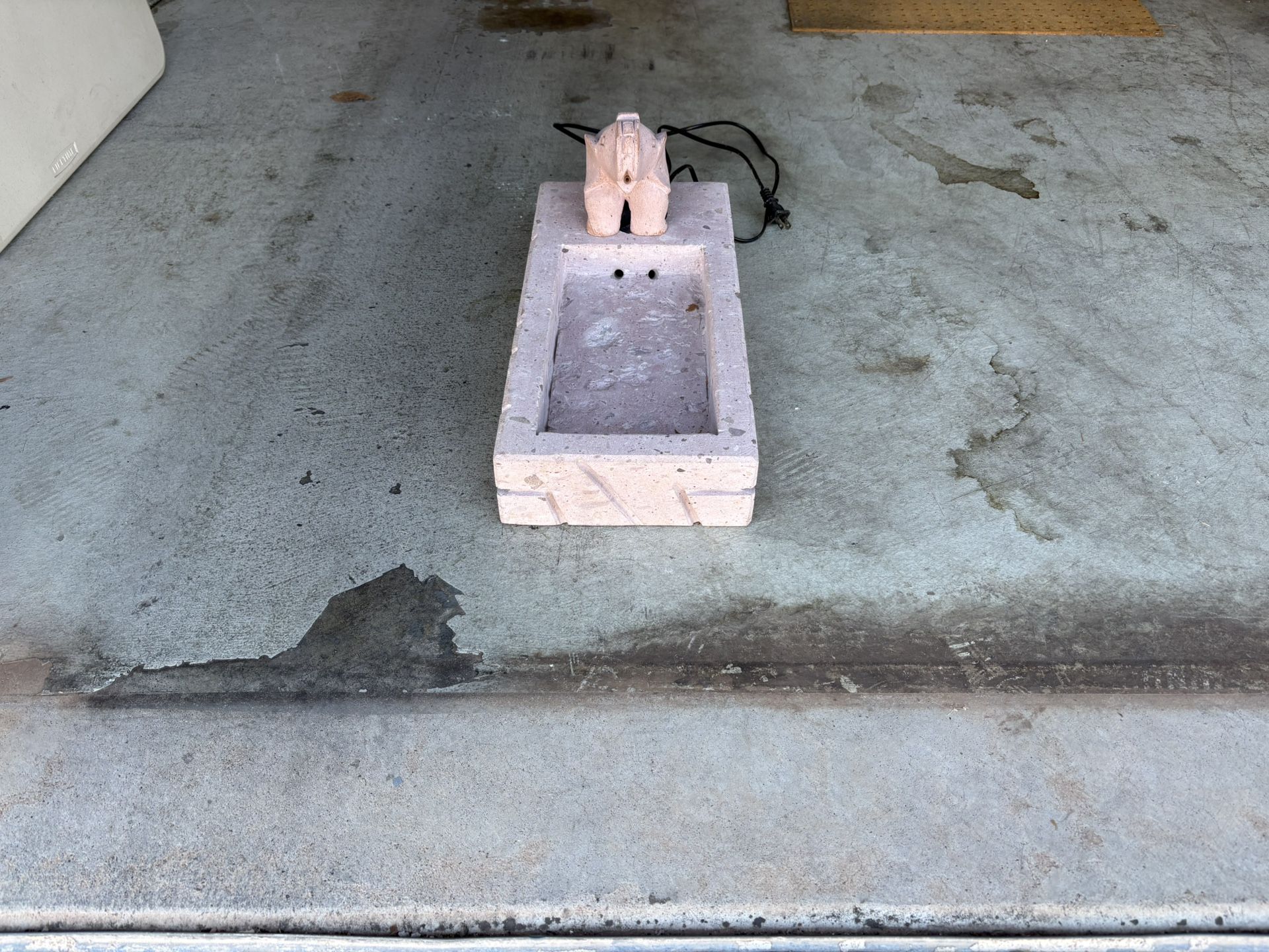 Concrete Cast Tabletop Water Fountain From Mexico 