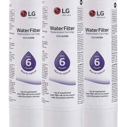LG LT600P LT600P3 Refrigerator Water Filter, 3 Count, White
