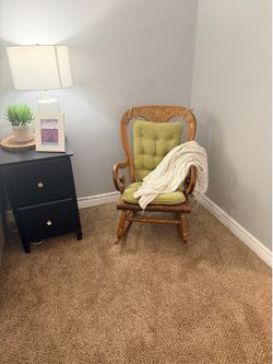 Vintage solid wood rocking chair