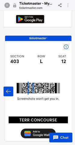 Concert tickets