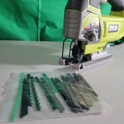 16 PC Carbon Steel Blades T Shank + 3-Speed Jig Saw Corded 4.8 Amp Model JS481LG