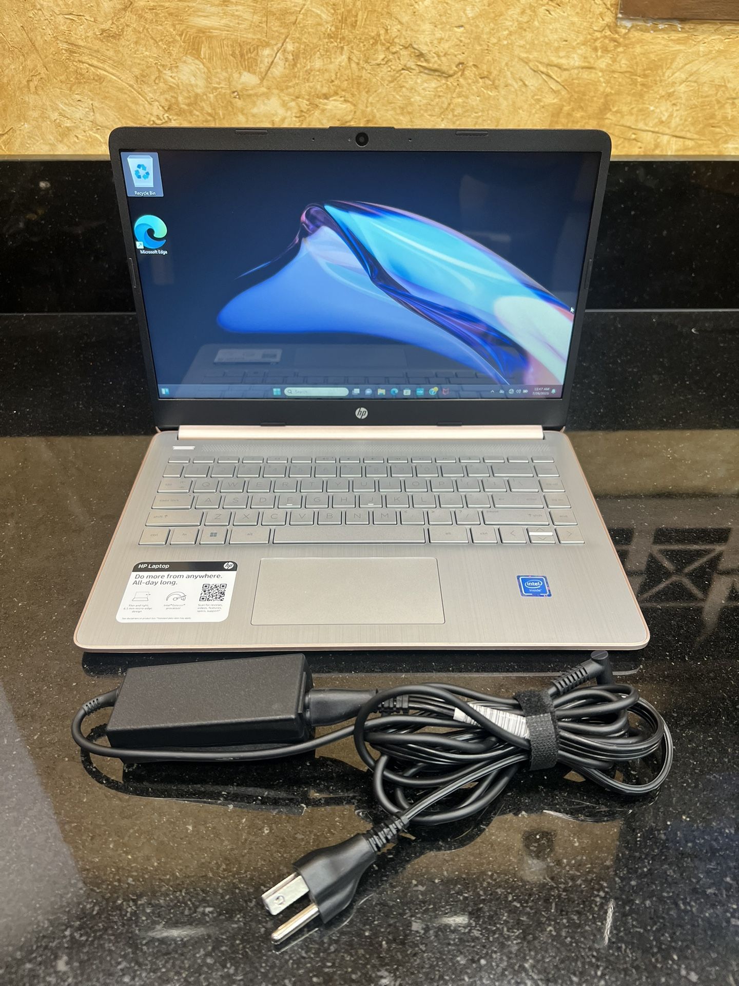 HP 14-dq0030nr 14" Celeron N4120 1.1GHz 4GB RAM 64GB eMMc Windows 11 Laptop Like New!!,hp,hp Laptop,windows 11 Laptop,