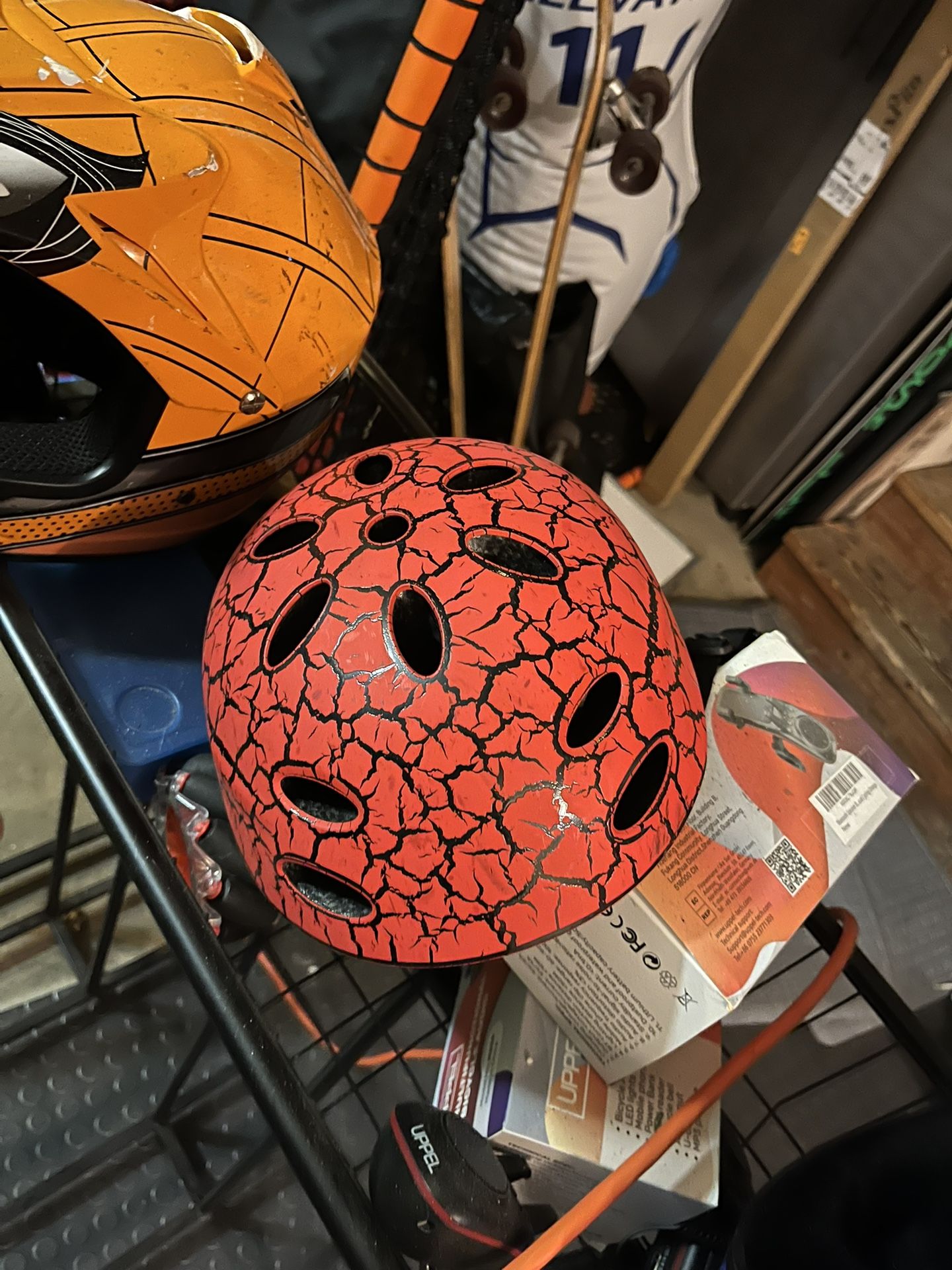 Bicycle Helmet Have Black And Red 
