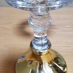 Gold & Glass Candle Holder
