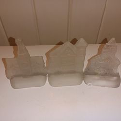 Three Glass Candle Holders