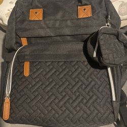 Black Diaper Bag With USB Charger