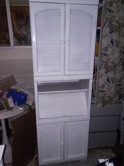 Tall white cabinet