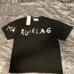 Maison Margiela Black Spell out Shirt