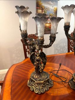 Angel Figurine Multi-Arm Table Lamp