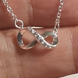 Pandora Authentic Brand New Sterling Silver Double Hearts Pendant Collier Necklace 20 Inch Adjustable 