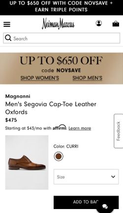 MAGNANNI shoe for men size 11.5 new, price in store is $475, best offer, 