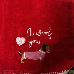 Red Terry apron - Handmade 