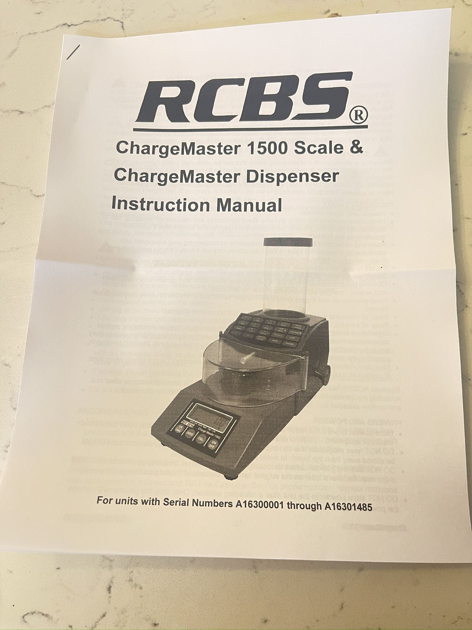 RCBS chart master 1500