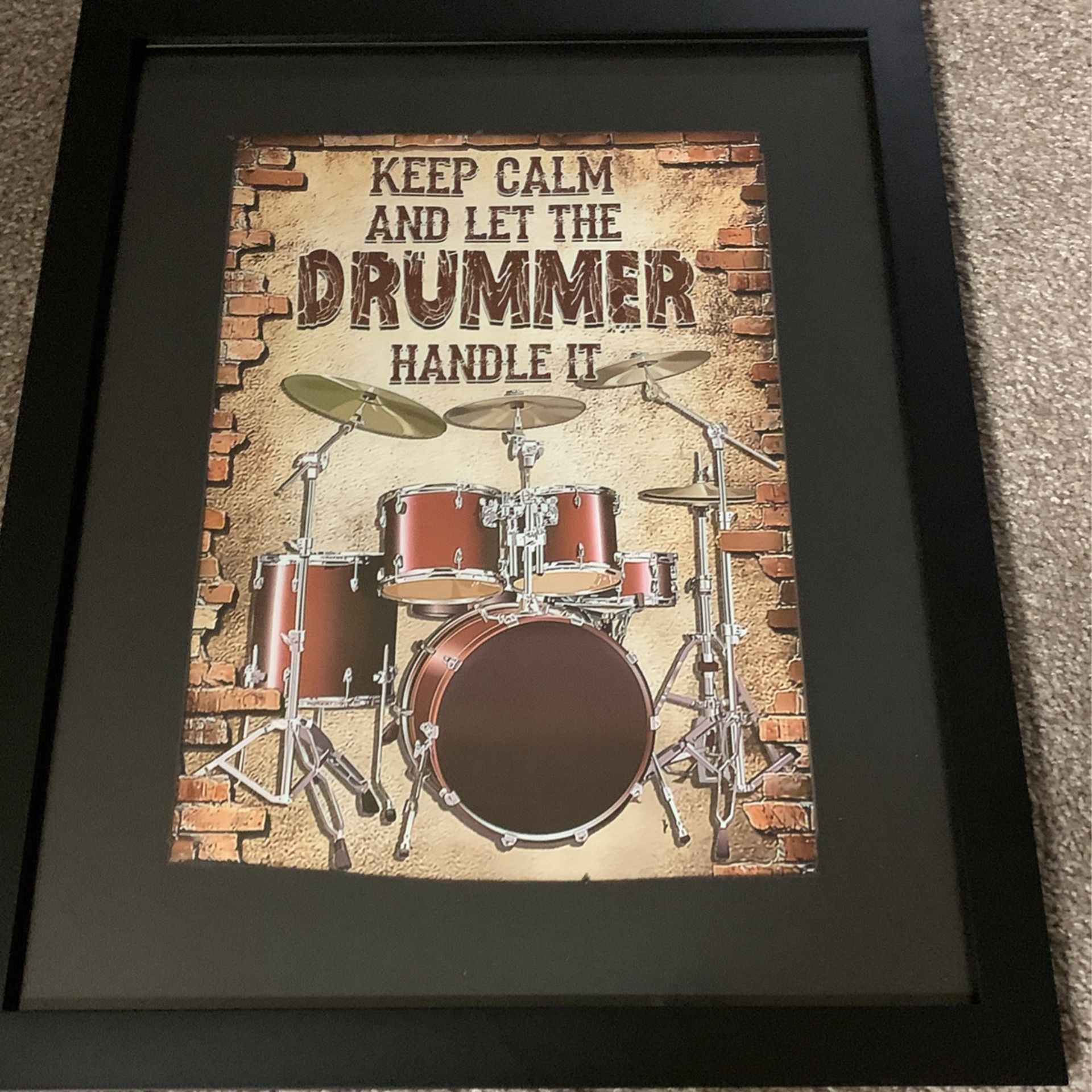 Drum set Music Decor 18”x22” Drummer