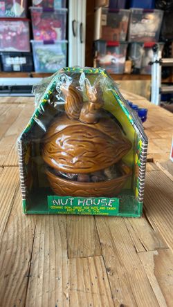 Vintage Ceramic Nut House Dish