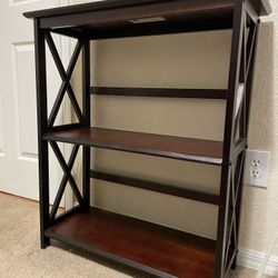Wood Walnut Finish Bookcase