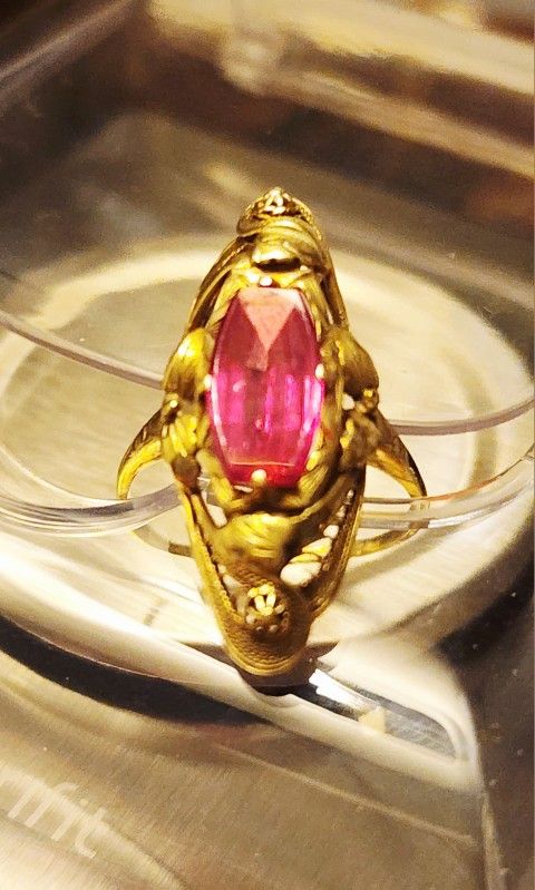 14kt Solid Gold with Pink Sapphire Ring