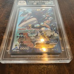 Team Aqua's Kyogre EX 6/34 XY Double Crisis Rare Pokemon Card  HGA SLABBED (NOT PSA) 