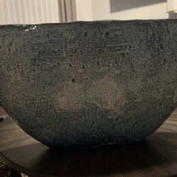 Ceramic Vase  Blue Speckled 