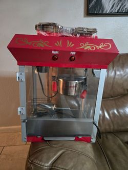 Red Countertop Popcorn Machine