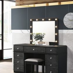 Black Vanity With Stool Included!!! CURRENTLY  15% OFF!!!!