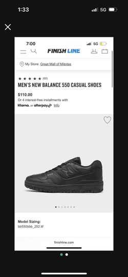 New Balance 550 6.5 New