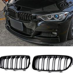 2012-2018 For BMW 3 Series F30 Front Grille PG Style Gloss Black Brand New