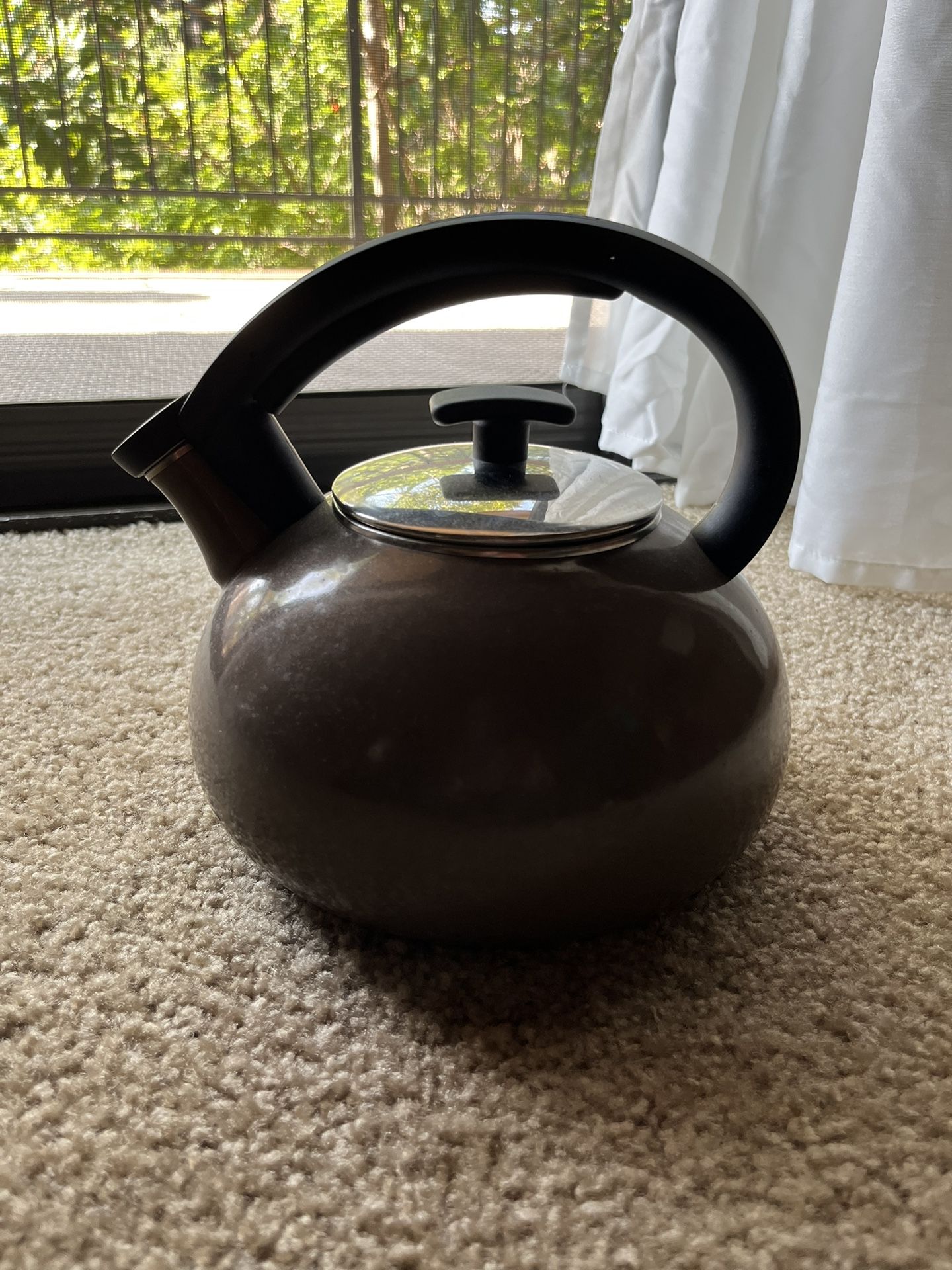Tea Kettle (Anolon 2 Qt Whistling Tea Kettle, Bronze Brown)