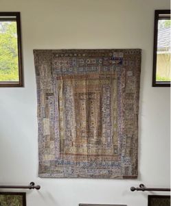 INDIAN PATCHWORK TAPESTRY Embroidered WALL HANG KATCHI Rug