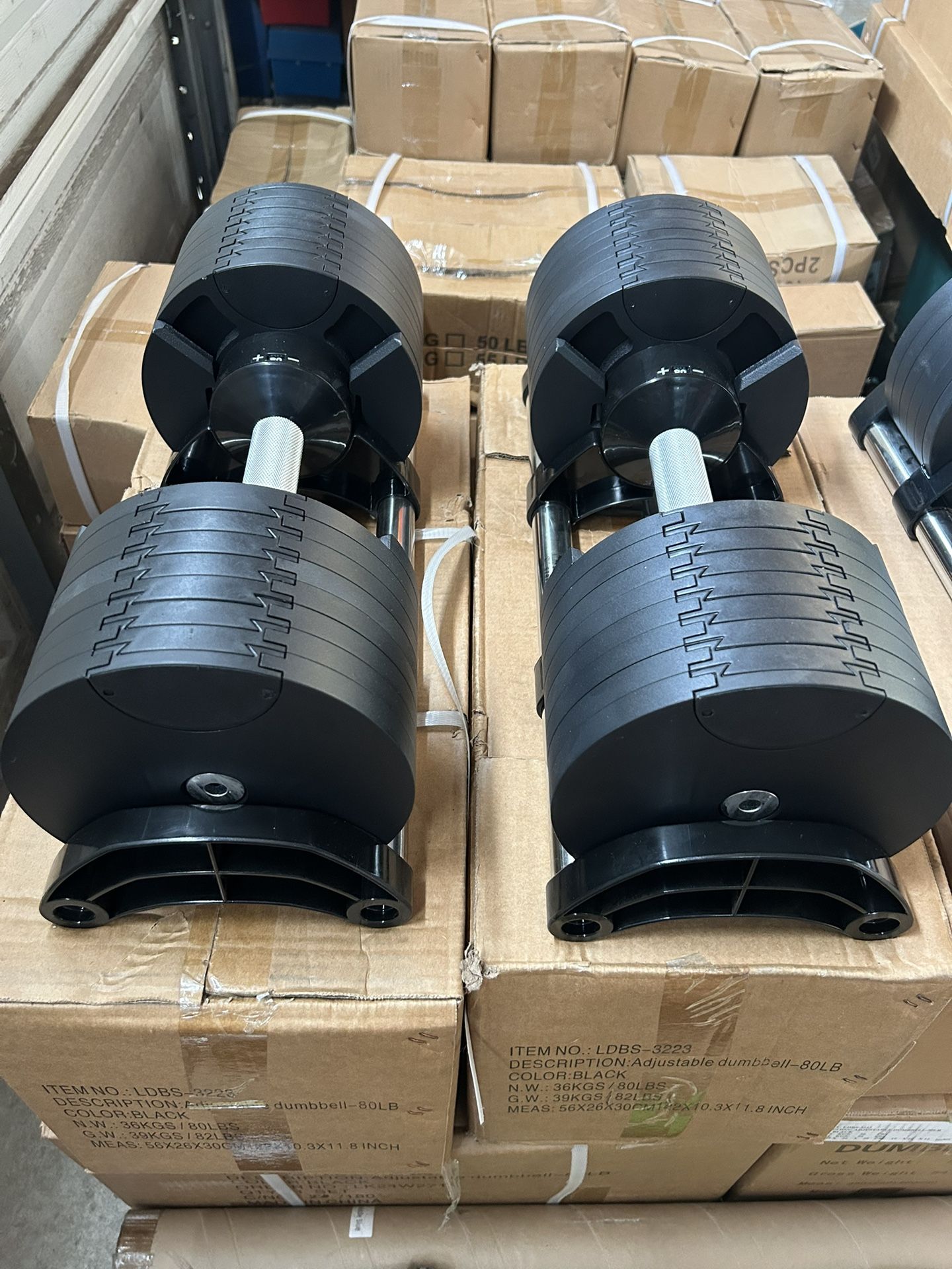 80 Pound Adjustable Dumbbells 