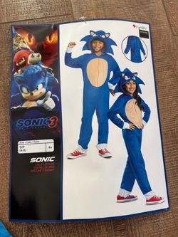 Sonic the Hedgehog Costume- Kids Size Small (4-6)