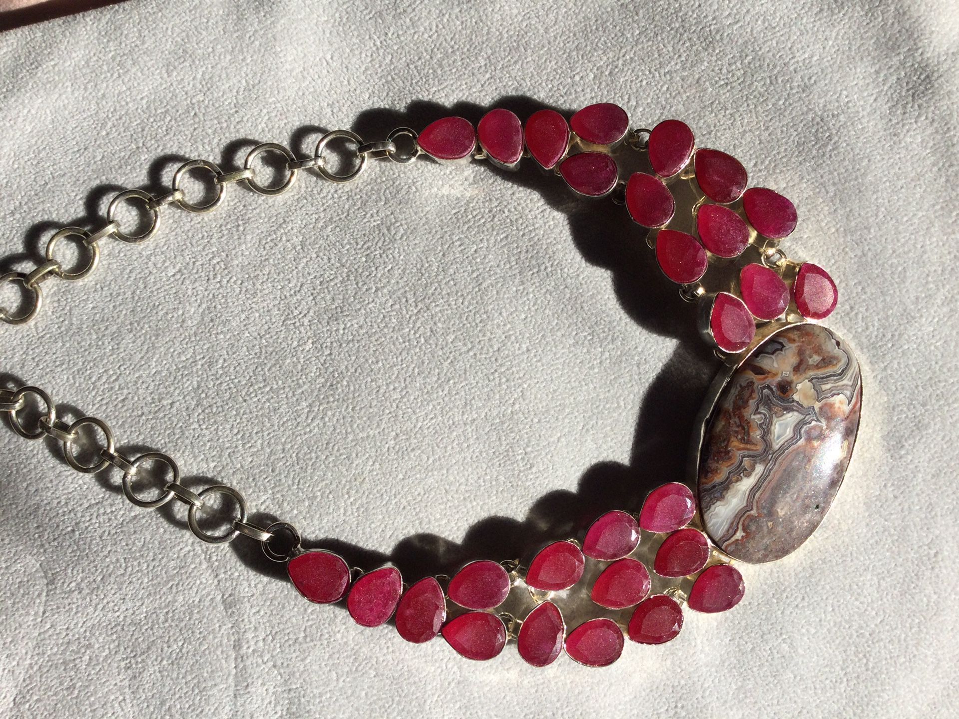 Ruby And Jasper Necklace