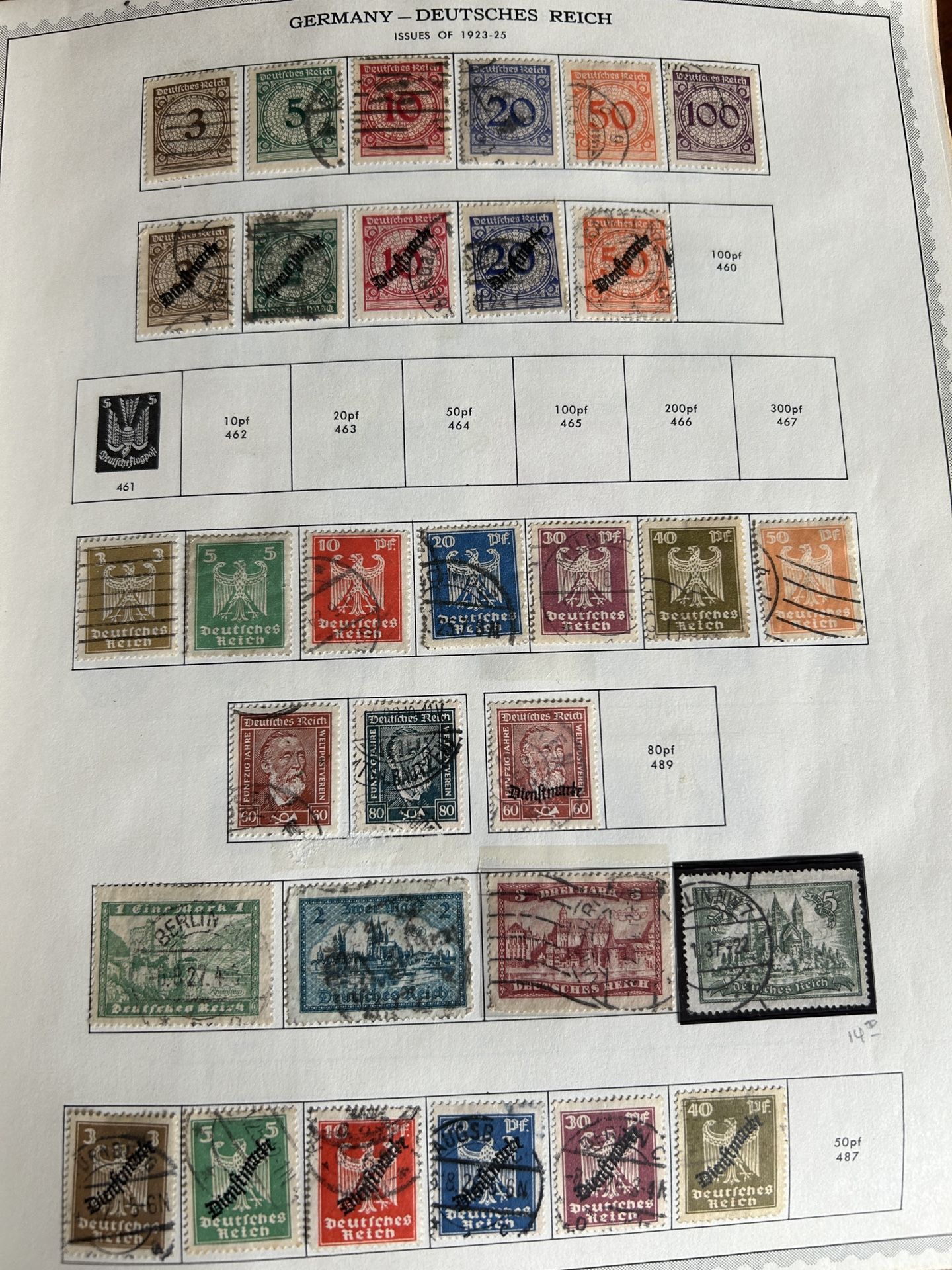 Germany π©πͺ Deutsches Reich Lot Of 31 Postage Stamps Dated 1923β25