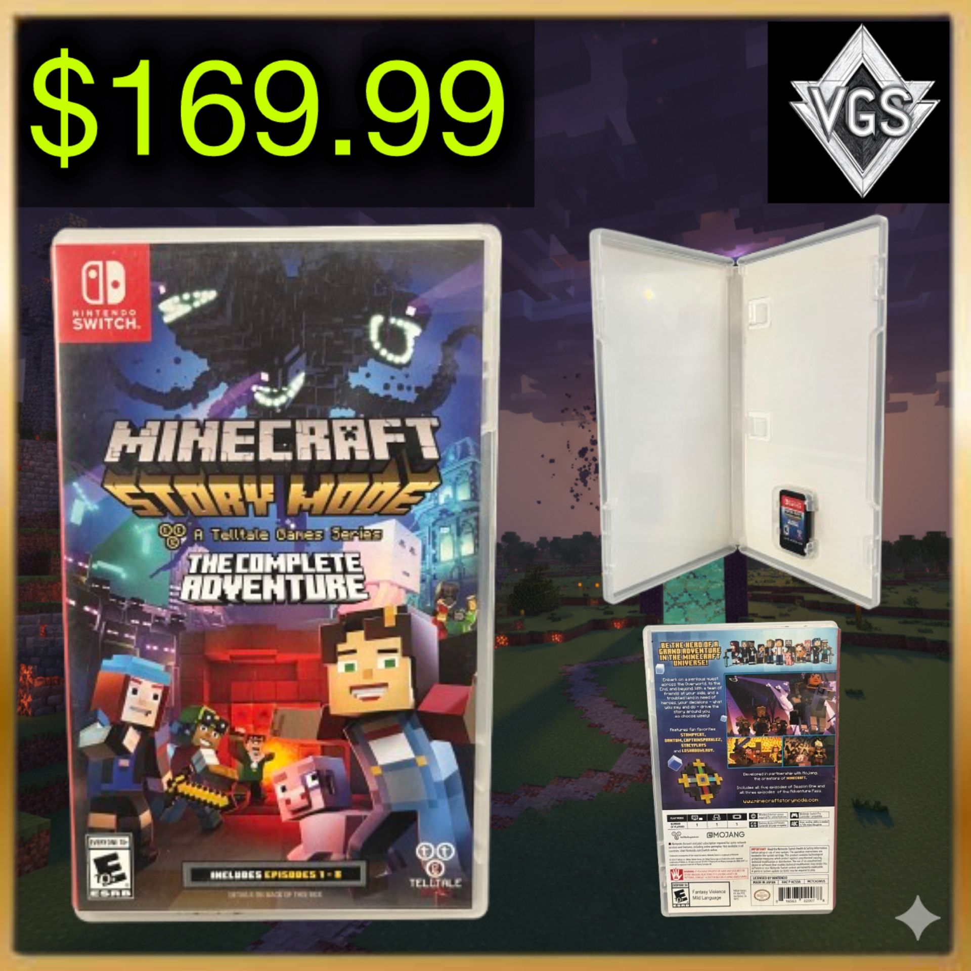 *CIB* Minecraft: Story Mode β The Complete Adventure β Nintendo Switch β 2017