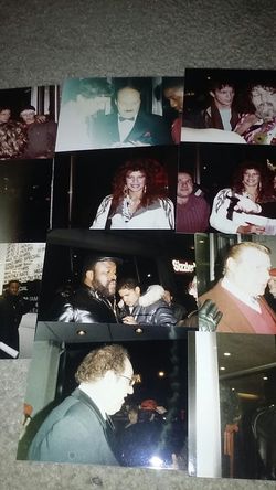 Vintage Candid WWF Wrestling Pictures......Pat Patterson , Gorilla Monsoon , Capt Lou, Wendi Richter , Tonga Kid, Mean Gene, Junk Yard Dog