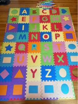 Alphabets and Shapes Colorful Play Mat