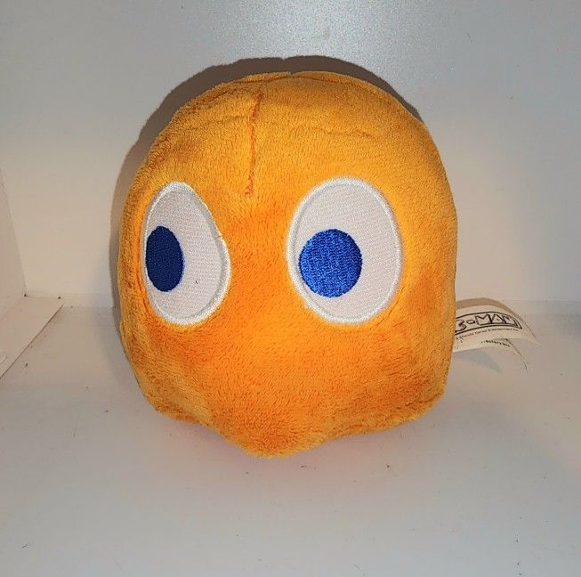 Pac-Man orange ghost mini plush 
