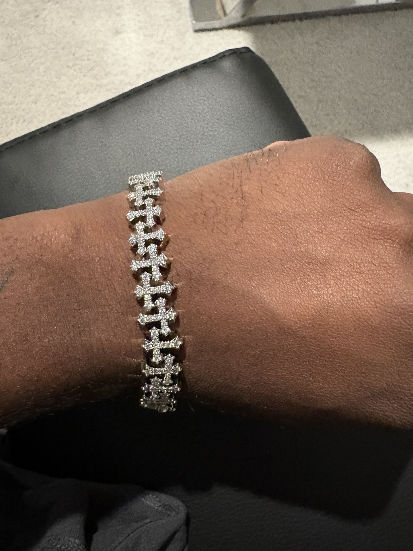 Cross Moissanite bracelet