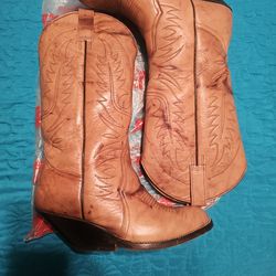 Rudel Light Brown Cuban Heel Boots