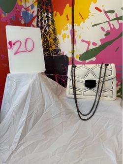 White leather crossbody