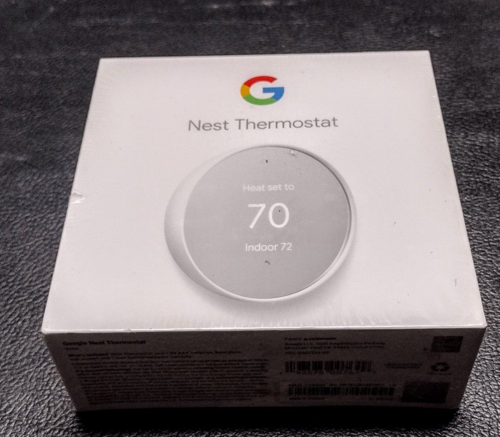 Brand New Sealed Google Nest G4CVZ Programmable Wi-Fi Thermostat - Snow
