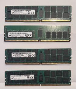 Micron 16GB DDR4 Server RAM Sticks – Lot of 4